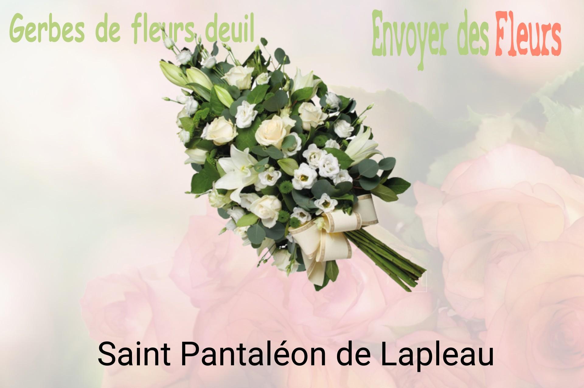 Gerbe de fleurs de deuil livrée à Saint-Pantaléon-de-Lapleau
